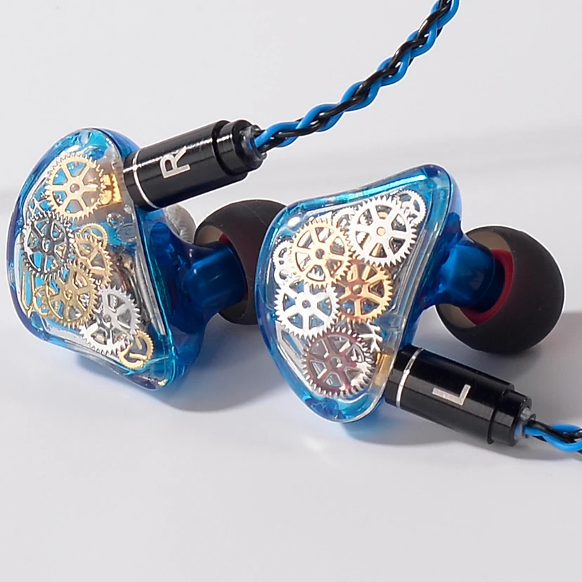 

TONEKING TS5 4BA With 1 DD Custome Made in Ear Earphone Colorful Gear Custom Made Hybrid Around Ear Earphone With MMCX Cable