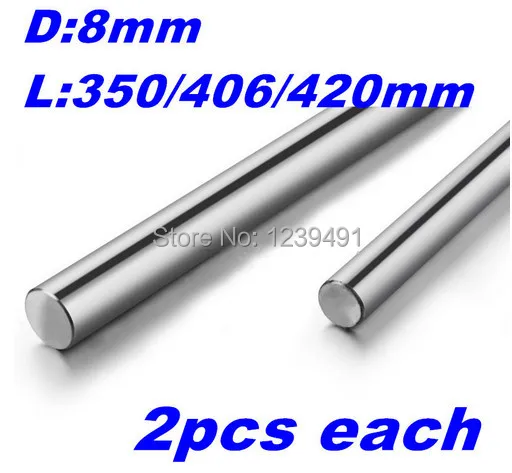 Wholesale 8mm L=350/406/420mm Linear rail round shaft 8mm guide rail for 2pcs each length
Wholesale 8mm L=350/406/420mm Linear rail round shaft 8mm guide rail for 2pcs each length
