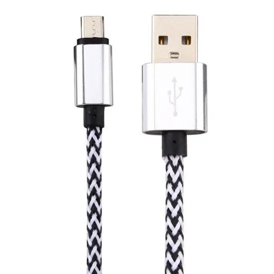 3M 10FT Micro V8 алюминиевый сплав Плетеный нейлон usb синхронизация данных зарядное