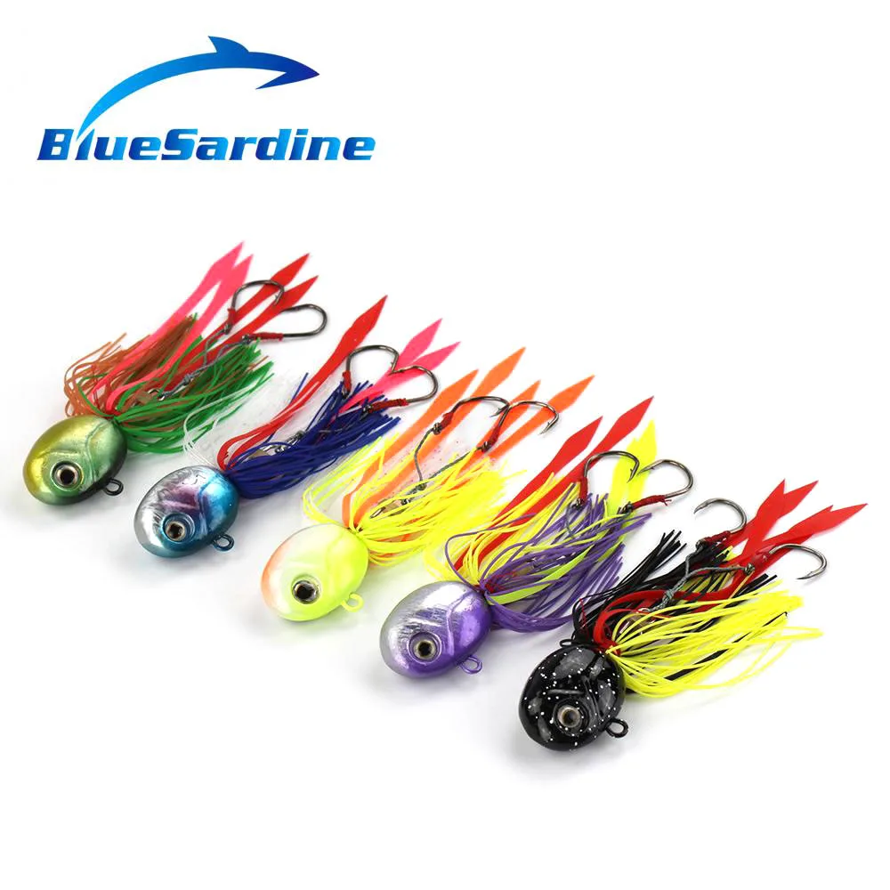 BlueSardine 5PCS 80G 12CM Metal Fishing Lures Jig Lead Head Octopus Squid Jigging Lures
BlueSardine 5PCS 80G 12CM Metal Fishing Lures Jig Lead Head Octopus Squid Jigging Lures