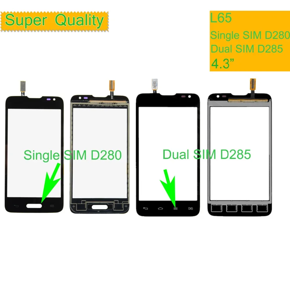 10Pcs/lot For LG L65 Single D280 D280N Dual SIM D285 Touch Screen Touch Panel Sensor Digitizer Front Glass Outer Touchscreen
10Pcs/lot For LG L65 Single D280 D280N Dual SIM D285 Touch Screen Touch Panel Sensor Digitizer Front Glass Outer Touchscreen