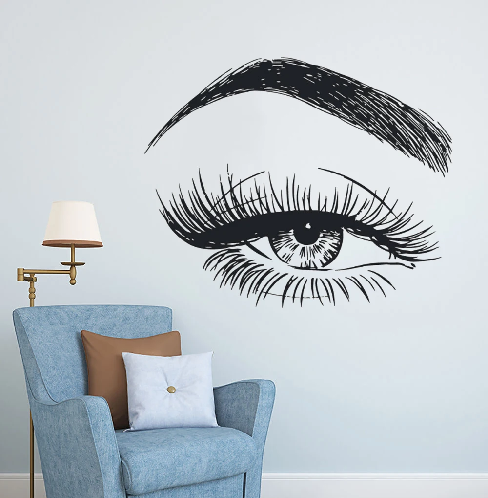 Eyelashes Wall Decal Eyebrows Make Up Wall Sticker Beauty Salon Decor Long Lashes Wall Mural Beauty Shop Wall Window Art AY1084
Eyelashes Wall Decal Eyebrows Make Up Wall Sticker Beauty Salon Decor Long Lashes Wall Mural Beauty Shop Wall Window Art AY1084