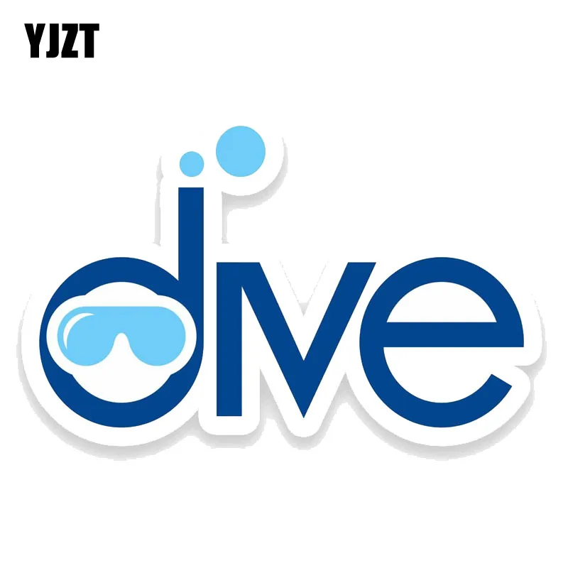 

YJZT 12.7CM*7.9CM Scuba Diver Decal Diving Fun Club PVC Motorcycle Car Sticker 11-00733
