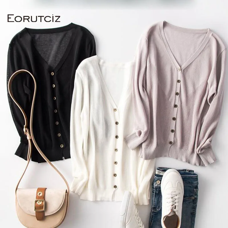 EORUTCIZ Summer Plus Size 3XL Thin Cardigan Women Knitted Sweater Short Slim Casual Top Autumn Long Sleeve Basic Tops LM482
EORUTCIZ Summer Plus Size 3XL Thin Cardigan Women Knitted Sweater Short Slim Casual Top Autumn Long Sleeve Basic Tops LM482