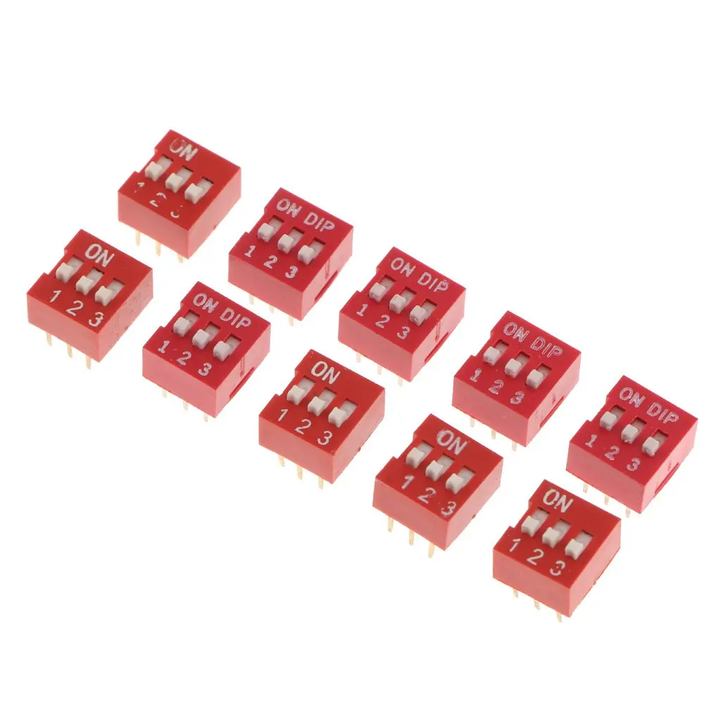 10PCS/Lot DIP Switch 3 Way 2.54mm Toggle Switch Red Snap Switch Wholesale Electronic
10PCS/Lot DIP Switch 3 Way 2.54mm Toggle Switch Red Snap Switch Wholesale Electronic