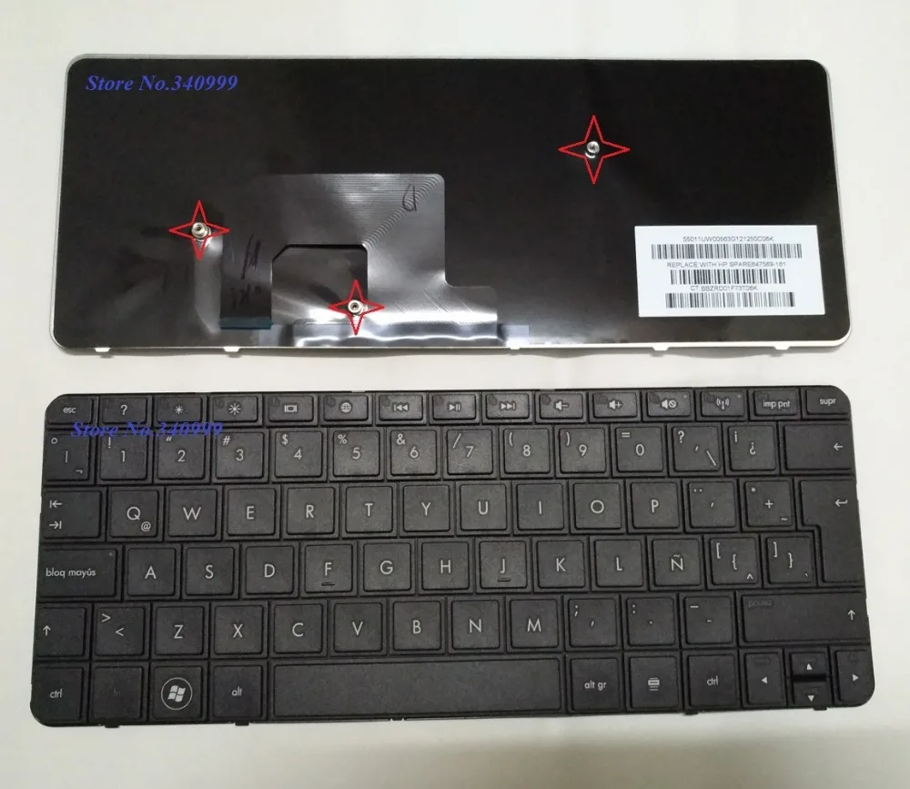 new Latin keyboard for HP Mini 1103 110-3500 110-3510NR 110-3530NR 210-2000 210-4000 SP/LA
new Latin keyboard for HP Mini 1103 110-3500 110-3510NR 110-3530NR 210-2000 210-4000 SP/LA