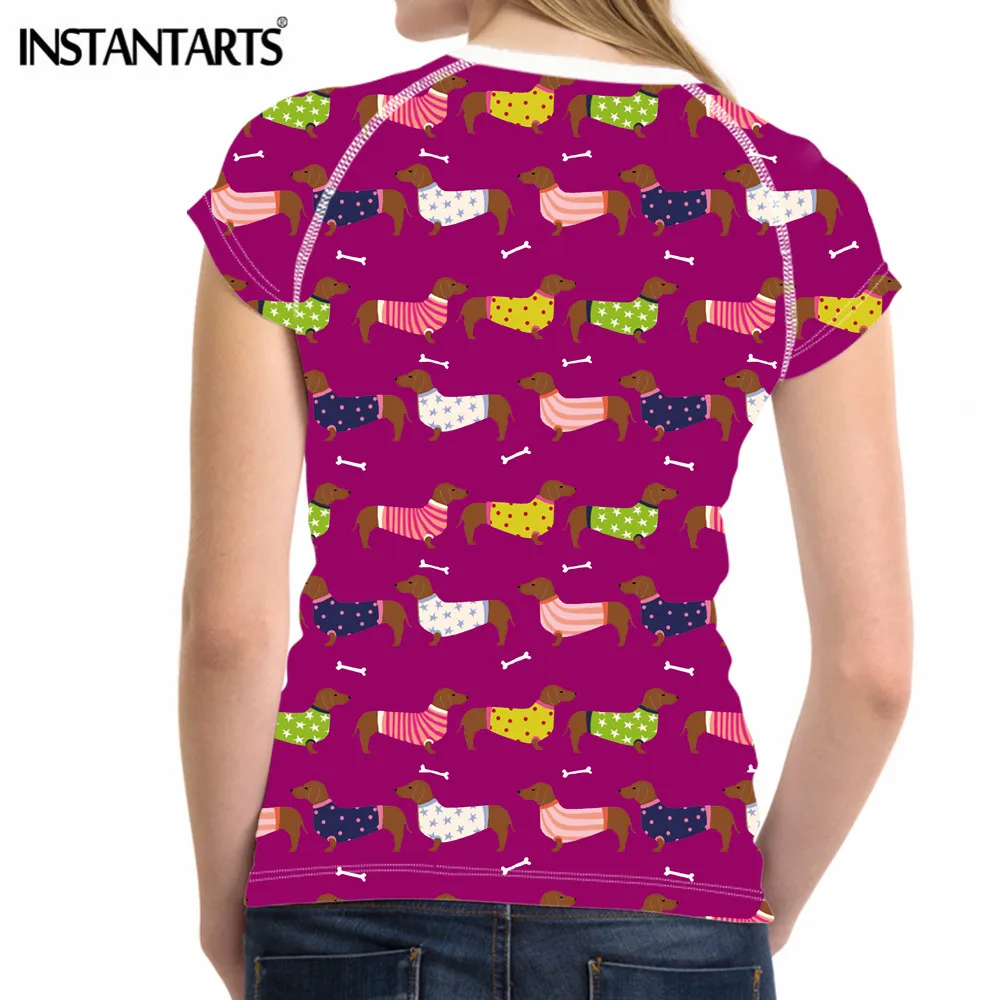 INSTANTARTS Cute Dachshund Dog Printed Casual Women's T Shirt Stylish Summer Short Sleeve Tops Shirt Girls Breathable Tee Shirts
INSTANTARTS Cute Dachshund Dog Printed Casual Women's T Shirt Stylish Summer Short Sleeve Tops Shirt Girls Breathable Tee Shirts