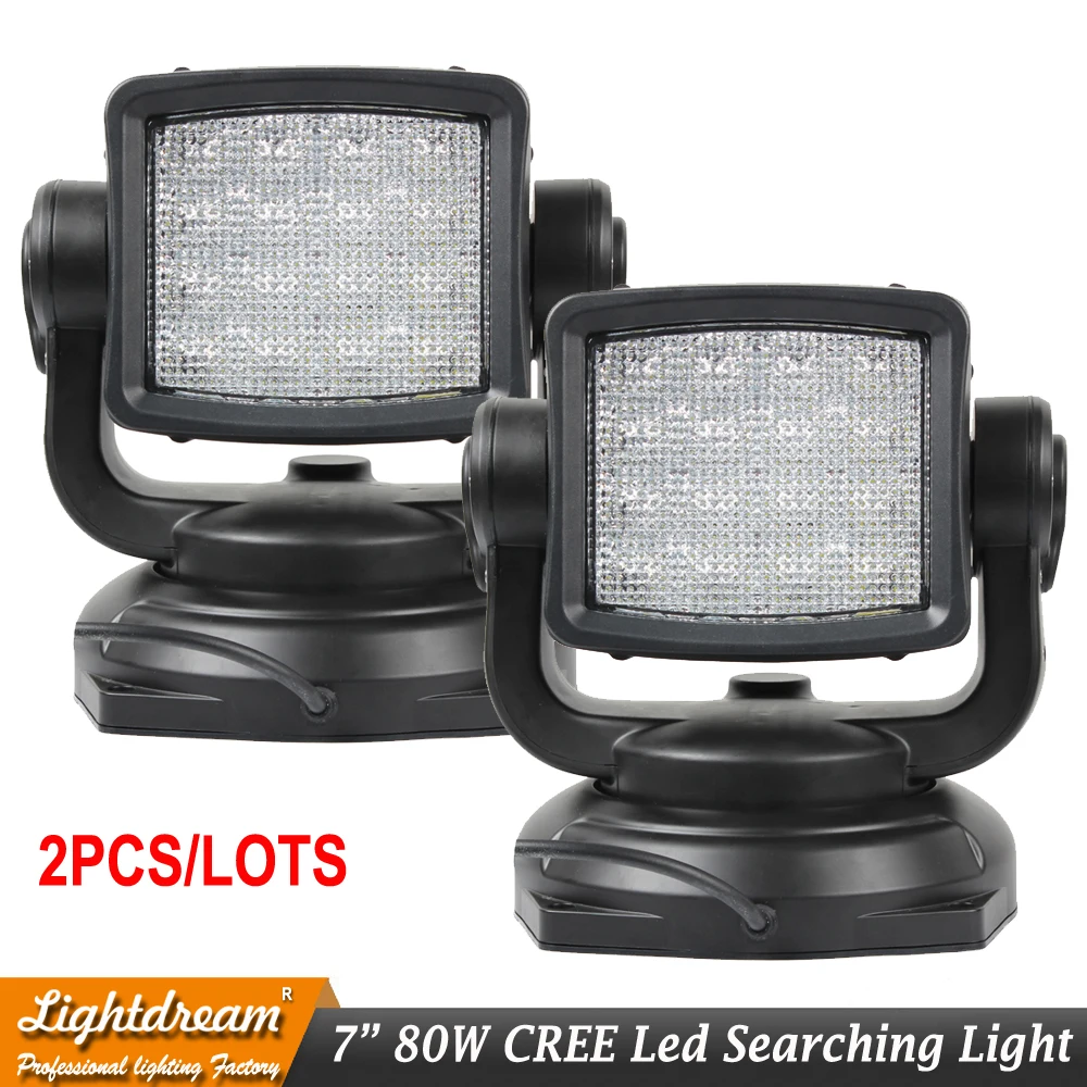 80W 360 Degrees Rotable LED Searching Hunting Camping Light With Magnetic Base For Seaboat SUV Car 12V 24V led Searchlight x2pcs
80W 360 Degrees Rotable LED Searching Hunting Camping Light With Magnetic Base For Seaboat SUV Car 12V 24V led Searchlight x2pcs