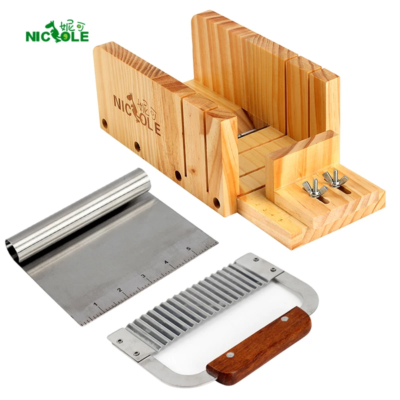 Nicole Soap Cutter Tools Kit Multifunction Adjustable Wood Cutting Box Stainless Steel Wavy & Straight Blade
Nicole Soap Cutter Tools Kit Multifunction Adjustable Wood Cutting Box Stainless Steel Wavy & Straight Blade