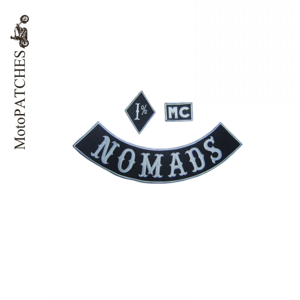 Кочевники 1% MC вышивка на персонализированные мотоциклетные патчи|nomad mc|patch