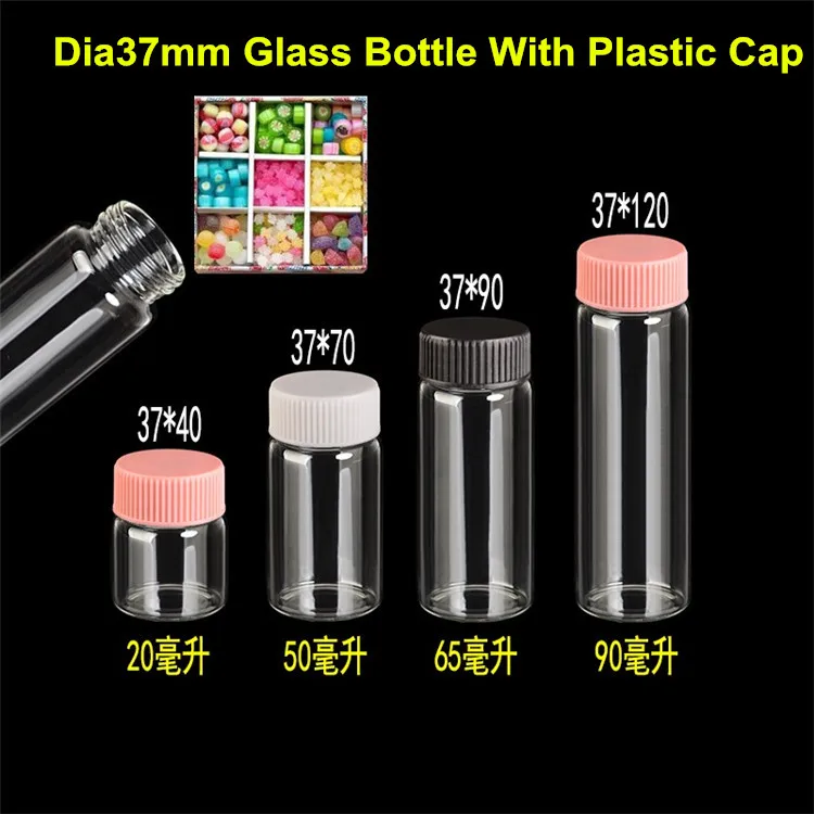 30 X Dia37mm Glass Bottles With Plastic Pink/Black/White Screw Cap Storage Glass Vials For Wedding Holiday Decoration
30 X Dia37mm Glass Bottles With Plastic Pink/Black/White Screw Cap Storage Glass Vials For Wedding Holiday Decoration