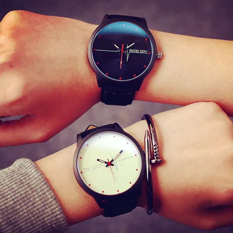 Electrocardiogram Pattern Women Creative Watches Fashion Blue Light Glass Quartz Leather Watch Big Dial Black White Kol Saati
Electrocardiogram Pattern Women Creative Watches Fashion Blue Light Glass Quartz Leather Watch Big Dial Black White Kol Saati