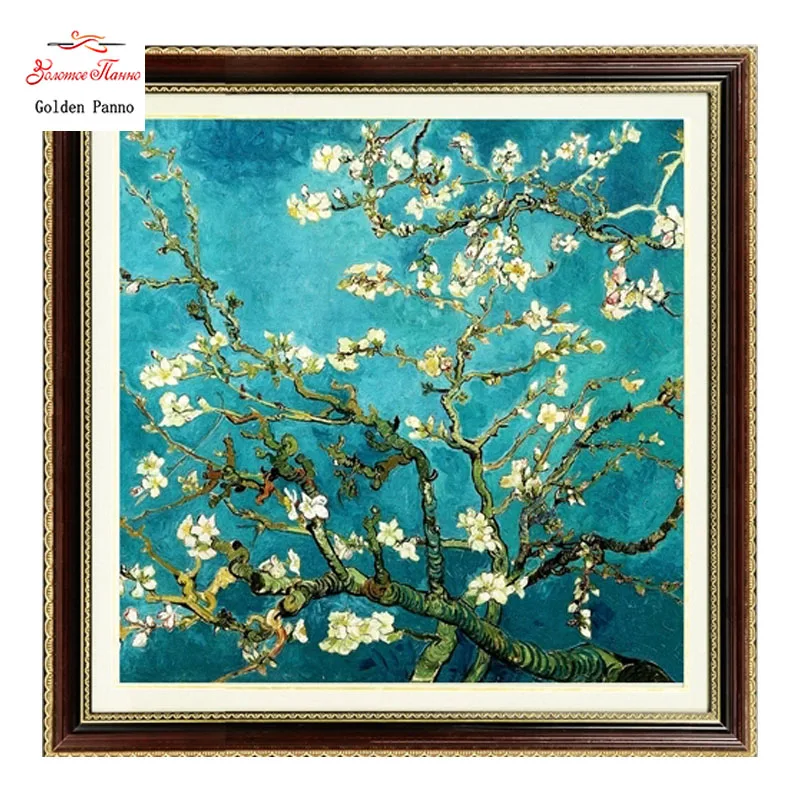 Golden Panno,Needlework,Embroidery,DIY Landscape Painting,Cross stitch,kits,11ct Van Gogh prunus Cross-stitch,Set For Embroidery
Golden Panno,Needlework,Embroidery,DIY Landscape Painting,Cross stitch,kits,11ct Van Gogh prunus Cross-stitch,Set For Embroidery