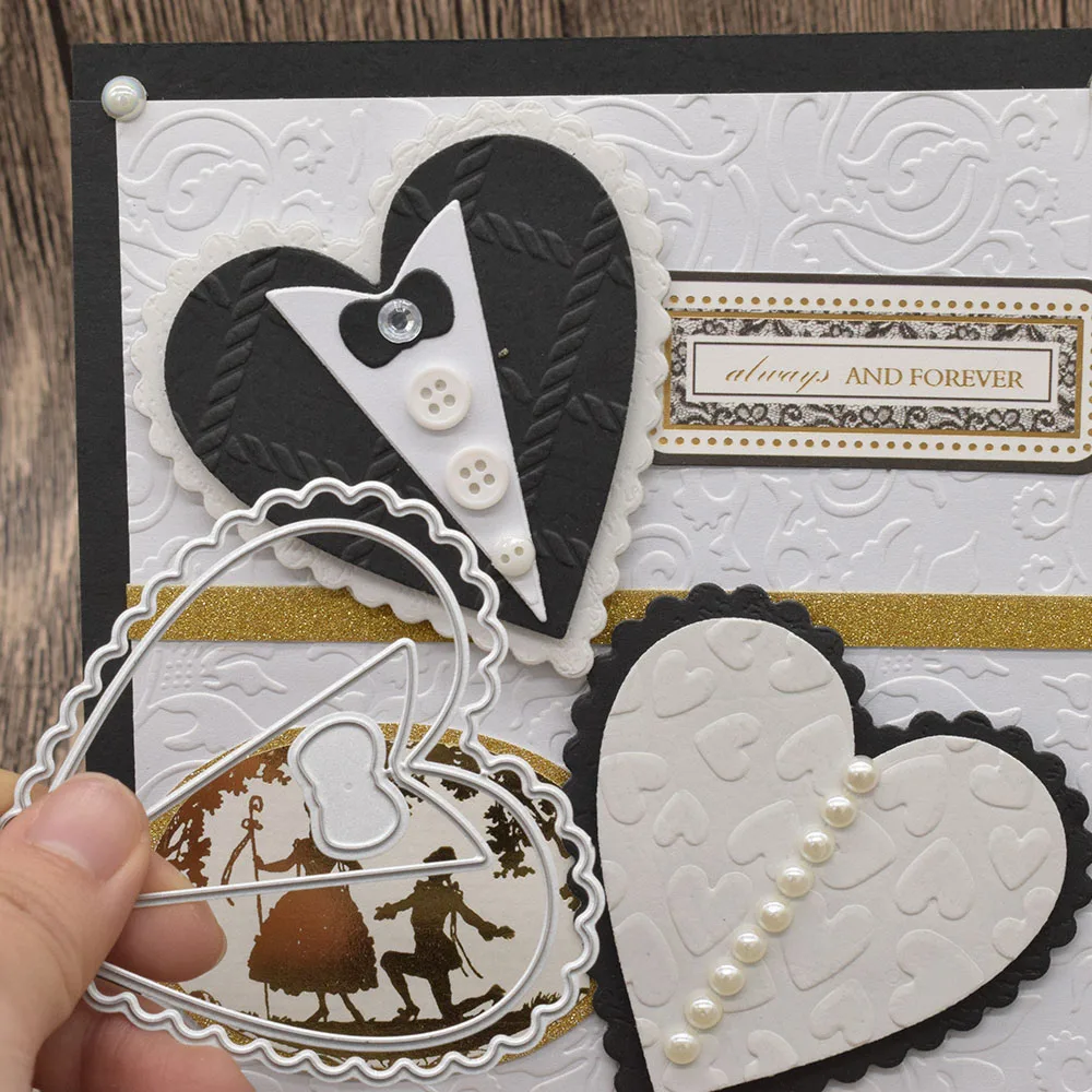 Wedding Cards Heart Metal Cutting Dies For DIY Scrapbooking Album Birthday Card Anniversary Day Gift Decoration
Wedding Cards Heart Metal Cutting Dies For DIY Scrapbooking Album Birthday Card Anniversary Day Gift Decoration