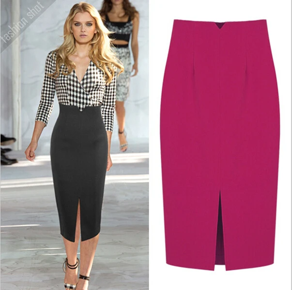 2015 Spring Summer Women Plus Size XXS-6XL Black Pencil Skirt Ladies High Waist Bodycon Sexy Slit Black Office Work Midi Skirts
2015 Spring Summer Women Plus Size XXS-6XL Black Pencil Skirt Ladies High Waist Bodycon Sexy Slit Black Office Work Midi Skirts