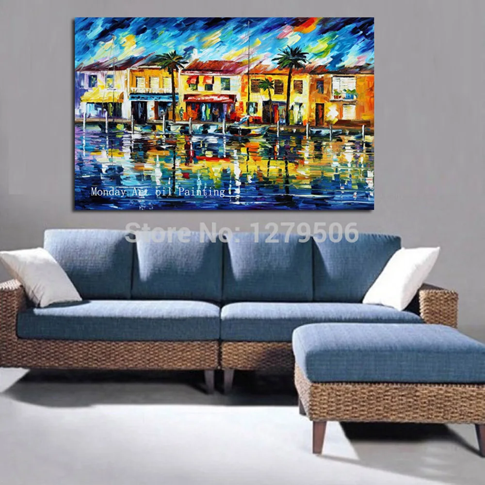 Whosale knife oil Painting HandPainted Abstract Canvas oil Painting city street view Picture Living Room Wall Art Home Decor
Whosale knife oil Painting HandPainted Abstract Canvas oil Painting city street view Picture Living Room Wall Art Home Decor