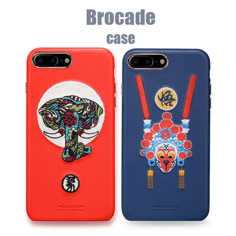 Кожаный чехол в китайском стиле с 3D вышивкой для IPHONE7 IPHONE8 IPHONE 7 PLUS 8 Nillkin Brocade полным