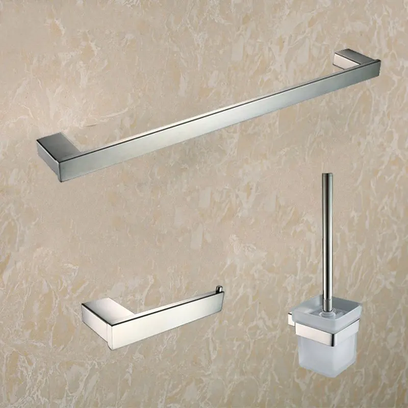 Stainless steel 304 bathroom accessories set Single Towel Bar and paper holder and Tissue brush holder
Stainless steel 304 bathroom accessories set Single Towel Bar and paper holder and Tissue brush holder