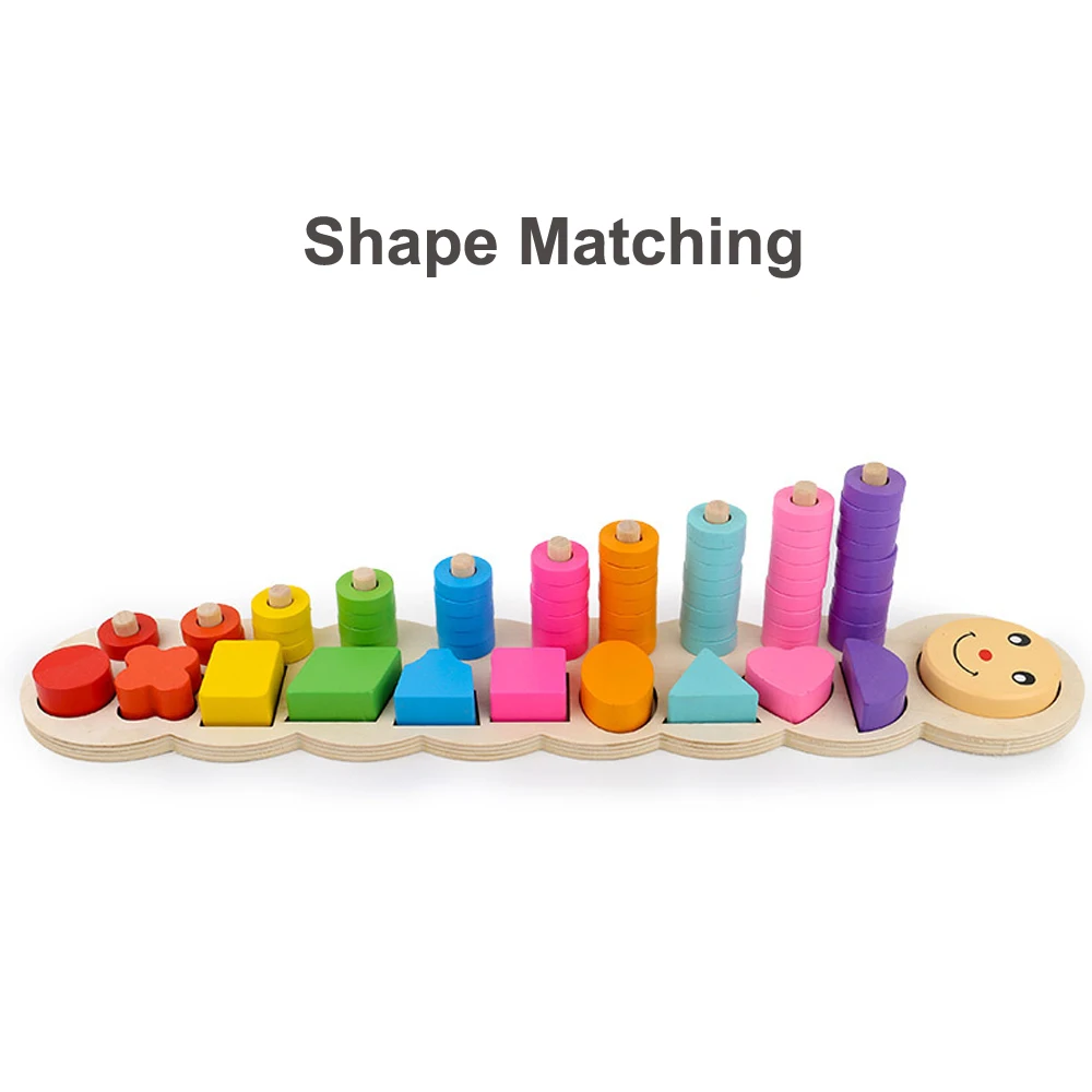 Монтессори Радужное кольцо деревянная математическая игрушка Обучающие пособия