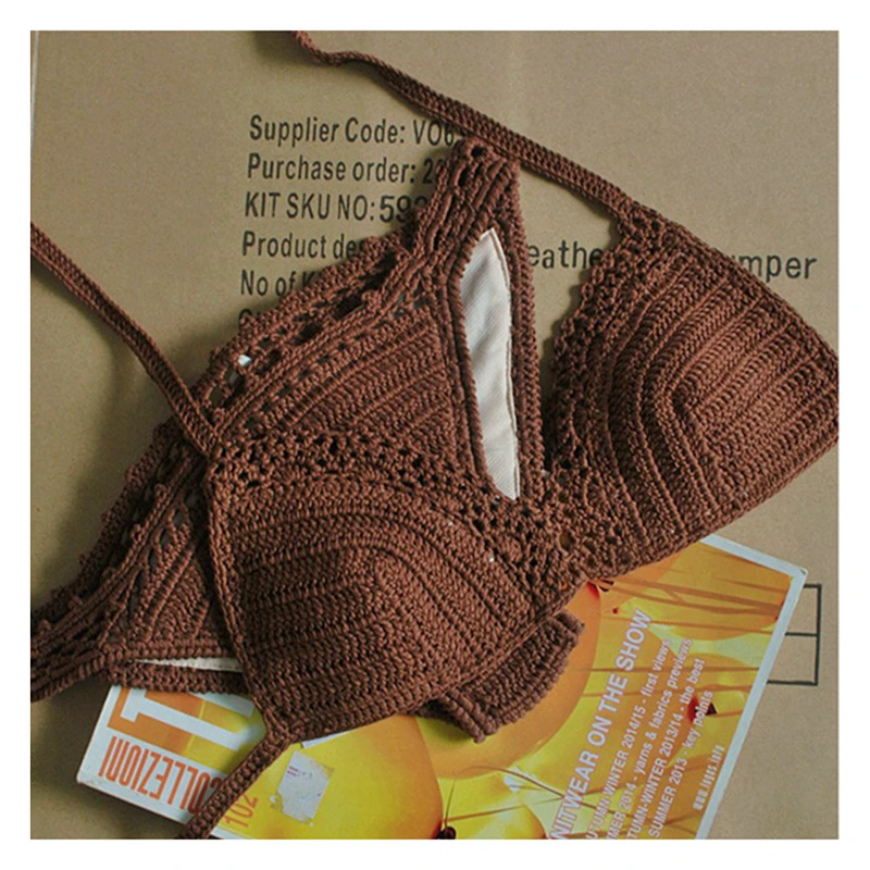 Women Handmade Crochet Swimwear Bikini Set , Crochet Bondage Swimsuit Bathing Suit
Women Handmade Crochet Swimwear Bikini Set , Crochet Bondage Swimsuit Bathing Suit