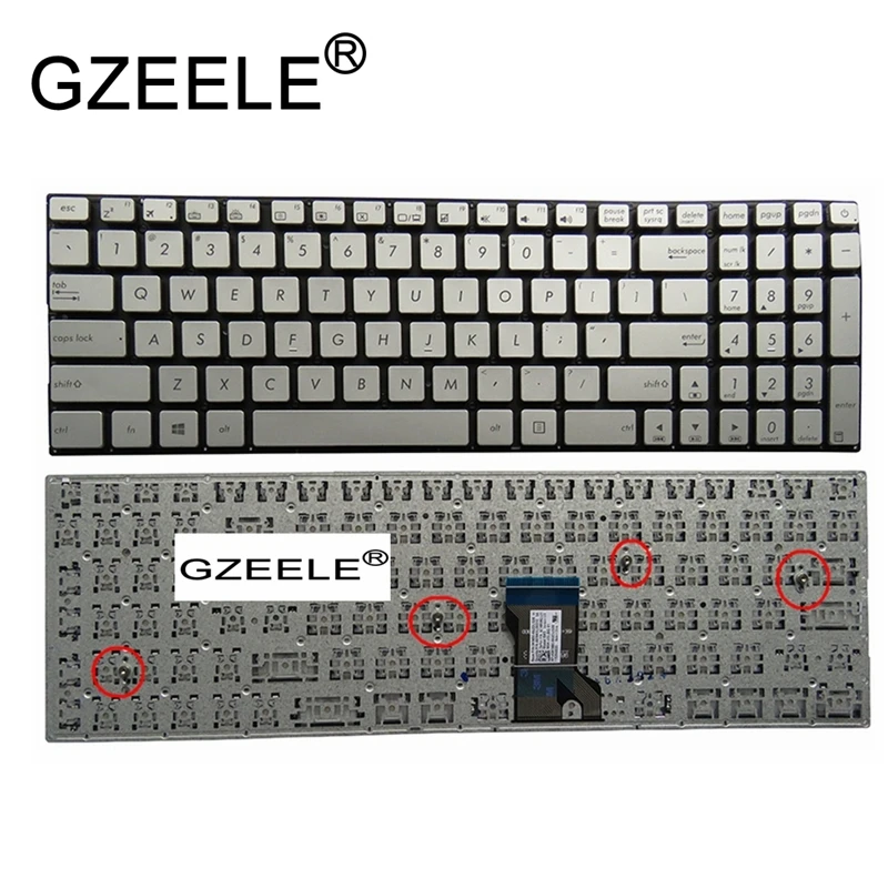 GZEELE US Silver Новинка для ASUS UX501 UX501JW UX501VM N501 N501J N501JM Клавиатура для ноутбука на английском языке
GZEELE US Silver Новинка для ASUS UX501 UX501JW UX501VM N501 N501J N501JM Клавиатура для ноутбука на английском языке