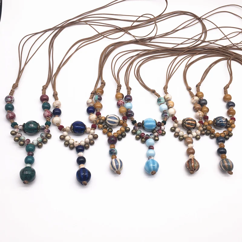 Fashion Ceramics Beads Pendant Bohemia Style Long Sweater Chain Necklace Handmade Braided Jingdezhen Ceramic Jewelry Necklace #j
Fashion Ceramics Beads Pendant Bohemia Style Long Sweater Chain Necklace Handmade Braided Jingdezhen Ceramic Jewelry Necklace #j