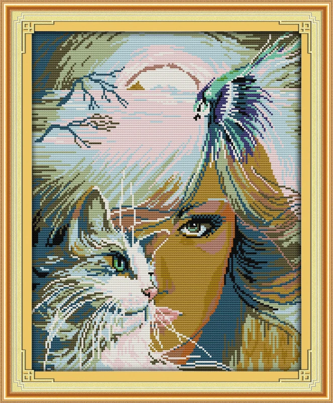 Girl and cat (2) cross stitch kit people 18ct 14ct 11ct count print canvas stitches embroidery DIY handmade needlework
Girl and cat (2) cross stitch kit people 18ct 14ct 11ct count print canvas stitches embroidery DIY handmade needlework