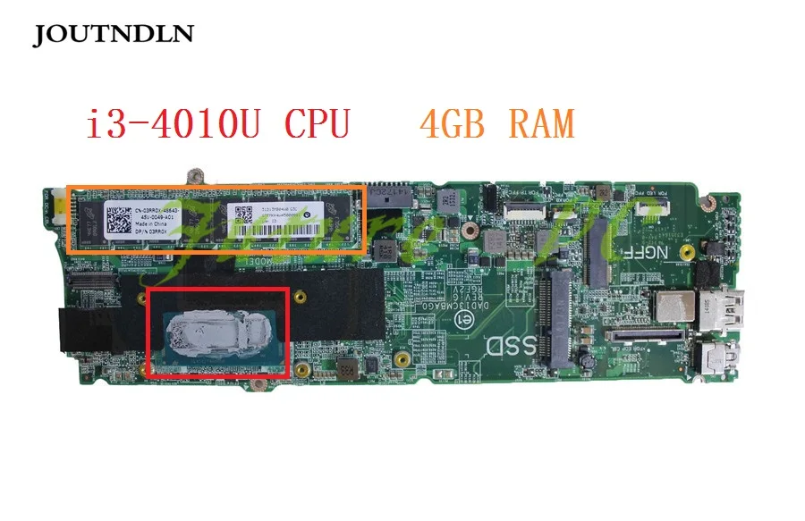 JOUTNDLN для Dell XPS 13 9333 материнская плата ноутбука 3RR0X 03RR0X CN DAD13CMBAG0 W/ i3 4010U CPU и 4GB