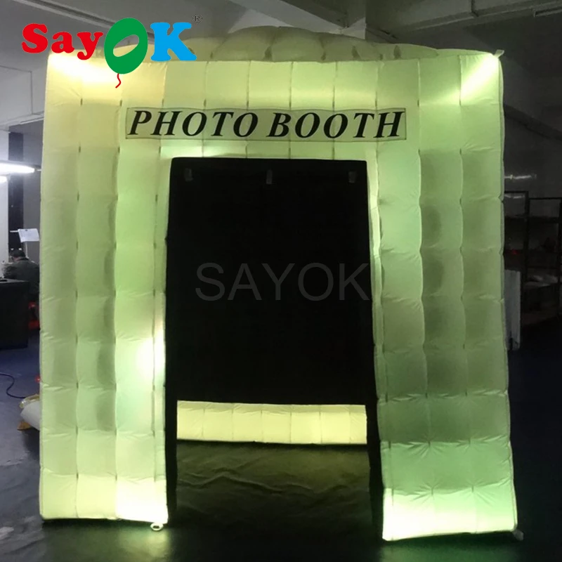 98.4X78.7X98.4 Inch Beautiful LED Inflatable Photo Booth Wedding Booth with Single Door & Single Window for Advertisement Party
98.4X78.7X98.4 Inch Beautiful LED Inflatable Photo Booth Wedding Booth with Single Door & Single Window for Advertisement Party