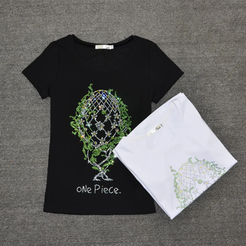 Casual T Shirts Women Design Short sleeve T-shirt Basic Tops Crystal flower Summe Tees High Quality Spring Tee Plus Size 3XL
Casual T Shirts Women Design Short sleeve T-shirt Basic Tops Crystal flower Summe Tees High Quality Spring Tee Plus Size 3XL