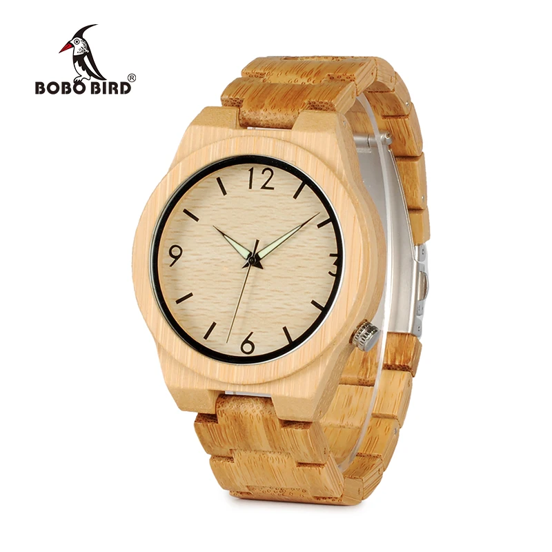 BOBO BIRD Bamboo Wood Men Watches Relogio Masculino Timepieces Quartz Wristwatches for Male C-D27
BOBO BIRD Bamboo Wood Men Watches Relogio Masculino Timepieces Quartz Wristwatches for Male C-D27