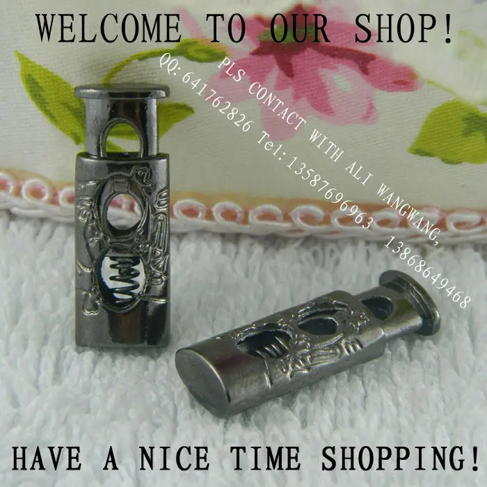 Free shipping 2 holes metal Black Nickel lock, cord lock, spring stopper, cord stopper 50 pcs/lot Garment bag shoes accessories
Free shipping 2 holes metal Black Nickel lock, cord lock, spring stopper, cord stopper 50 pcs/lot Garment bag shoes accessories