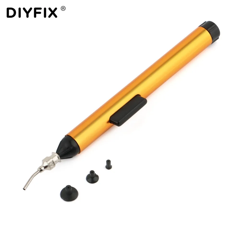 DIYFIX IC SMD вакуумная всасывающая ручка для удаления припоя 3 всасывающих головки