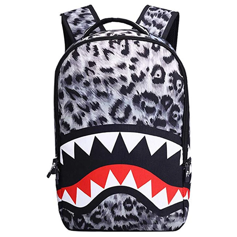 Рюкзак для мальчиков и девочек с большим ртом акулой мужской повседневный рюкзак