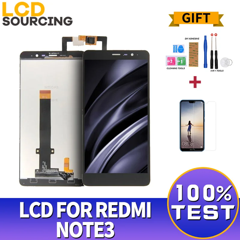 ЖК дисплей 5 дюйма для Xiaomi Redmi Note 3 сенсорный экран с дигитайзером в сборе рамкой