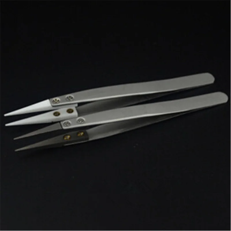 1PC Professional Stainless Steel Ceramic Tweezers Heat Resistant Non Conductive Ceramic Pointed Tip DIY Tool
1PC Professional Stainless Steel Ceramic Tweezers Heat Resistant Non Conductive Ceramic Pointed Tip DIY Tool