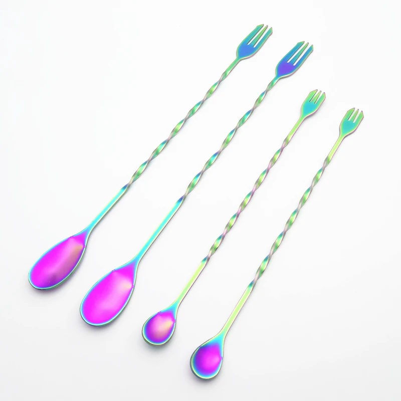 Mini Spoon Dessert Scoop Stir Rod Bar Stainless Steel Ladle Overlong Mixing Spoon Cocktail Shaker With Fruit Fork Cutlery 2pcs
Mini Spoon Dessert Scoop Stir Rod Bar Stainless Steel Ladle Overlong Mixing Spoon Cocktail Shaker With Fruit Fork Cutlery 2pcs