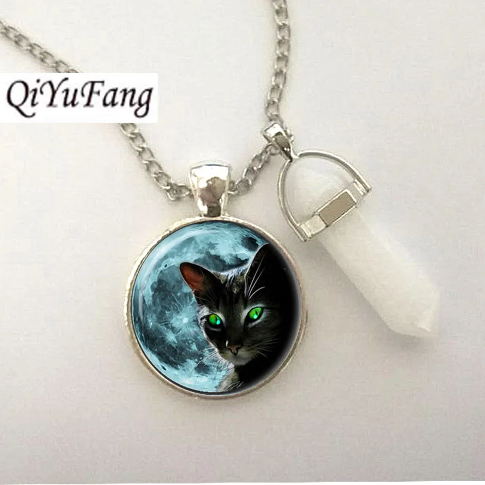 Blue Moon Black Cat Glass Necklace With Free Crystal women Chain Summer Style Neck lace Green Cat Eye Glass Pendants Jewelry
Blue Moon Black Cat Glass Necklace With Free Crystal women Chain Summer Style Neck lace Green Cat Eye Glass Pendants Jewelry