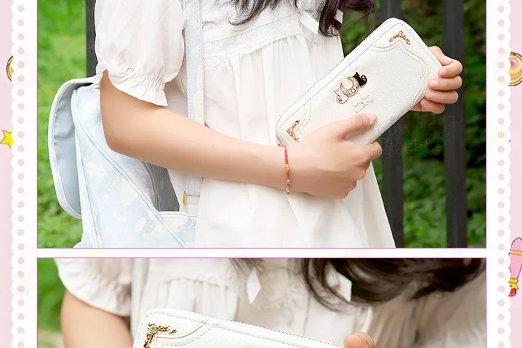 Anime Sailor Moon Anime Backpacks Wallet Luggage Accessories Cute sweet girl pink white wallet handbag Cat Moon Crossbody Lolita
Anime Sailor Moon Anime Backpacks Wallet Luggage Accessories Cute sweet girl pink white wallet handbag Cat Moon Crossbody Lolita