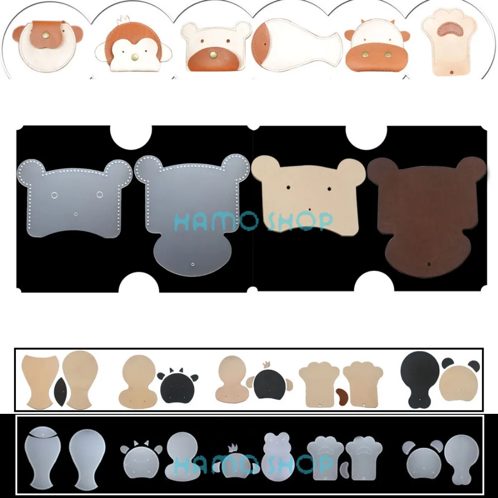 1pcs DIY Cute Animal Head Design Leather Card Holder Wallet Sewing Pattern Bus\Work Card Sets PVC Handmade Gift Brown Bear
1pcs DIY Cute Animal Head Design Leather Card Holder Wallet Sewing Pattern Bus\Work Card Sets PVC Handmade Gift Brown Bear