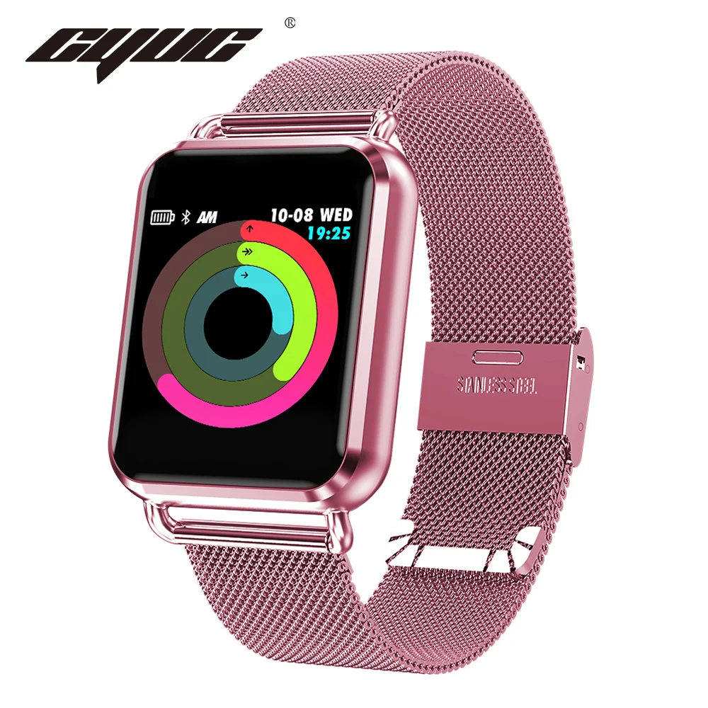 CYUC Q3 Smartwatch Для мужчин артериального давления измеритель пульса Фитнес трекер