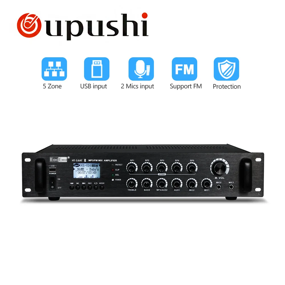 Усилитель мощности Oupushi 540 Вт, 700 Вт, 5-зонный USB моно микшер с USB/CD/AUX входами
Усилитель мощности Oupushi 540 Вт, 700 Вт, 5-зонный USB моно микшер с USB/CD/AUX входами