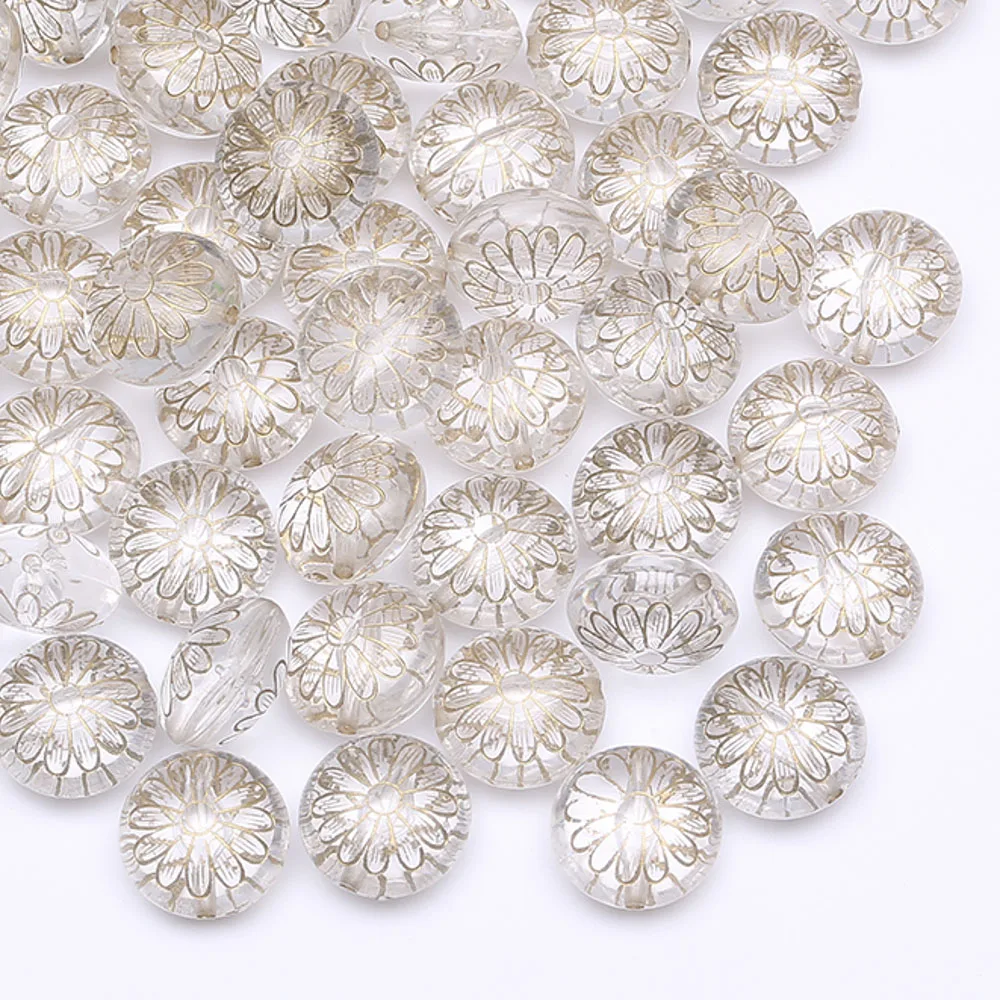 CHONGAI 50Pcs Vintage Inspired Ethnic Acrylic Antique Style Design Flower Pattern Flat Round Spacer Bead For Jewelry Making
CHONGAI 50Pcs Vintage Inspired Ethnic Acrylic Antique Style Design Flower Pattern Flat Round Spacer Bead For Jewelry Making