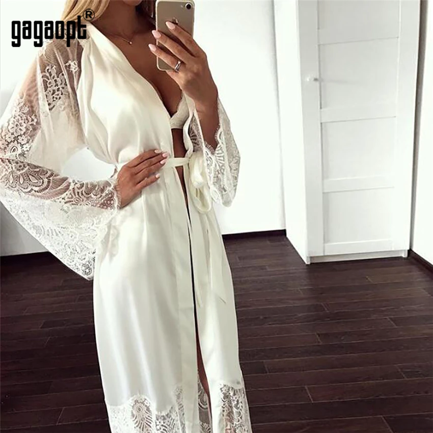 Gagaopt 2019 Spring 3 Colors Lace Nightgowns Women Long Sleeve Fashion Sexy Nightgowns With Belt Sleepwear
Gagaopt 2019 Spring 3 Colors Lace Nightgowns Women Long Sleeve Fashion Sexy Nightgowns With Belt Sleepwear