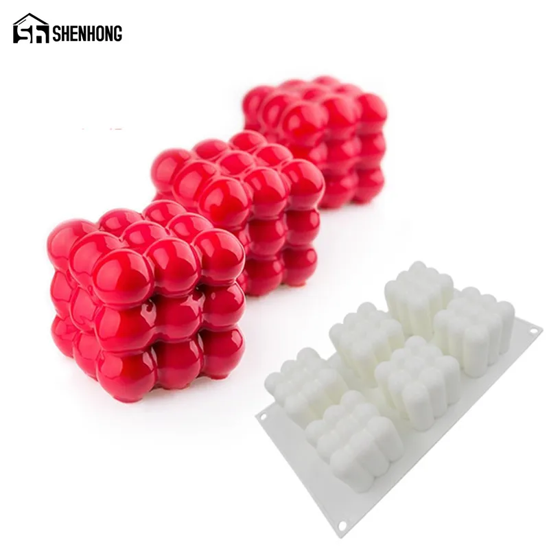 

SHENHONG 6 Holes Cake Mold For Baking Dessert Art Mousse Silicone 3D Mould Silikonowe Moule Pastry Chocolate Pan