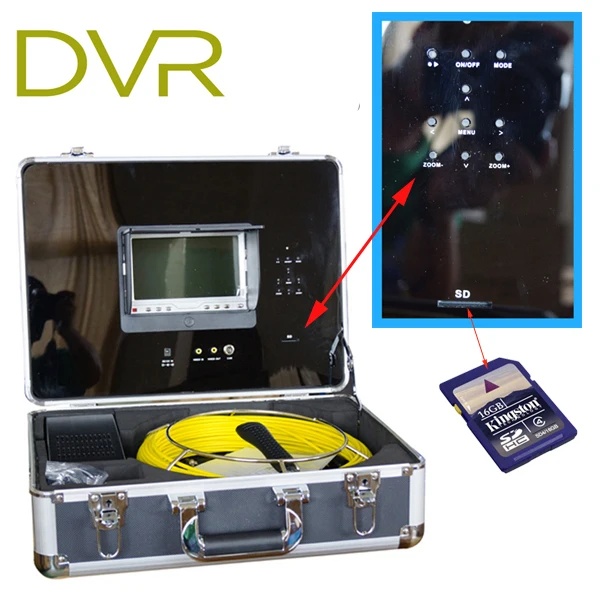 20m Fiber Glass Cable Waterproof Sewer Pipe Camera Pipeline Inspection 7" LCD DVR System 12 Pcs White LED Lights Night Vision
20m Fiber Glass Cable Waterproof Sewer Pipe Camera Pipeline Inspection 7" LCD DVR System 12 Pcs White LED Lights Night Vision