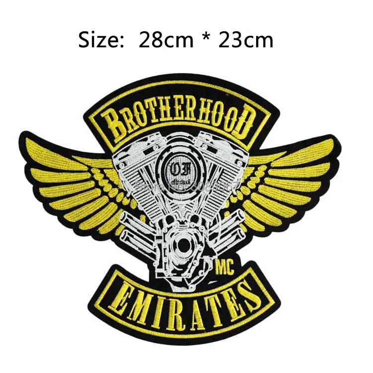 11 "Большой братьев Эмиратов Outlaw MC нашивки Old School вышитые мотоциклетные