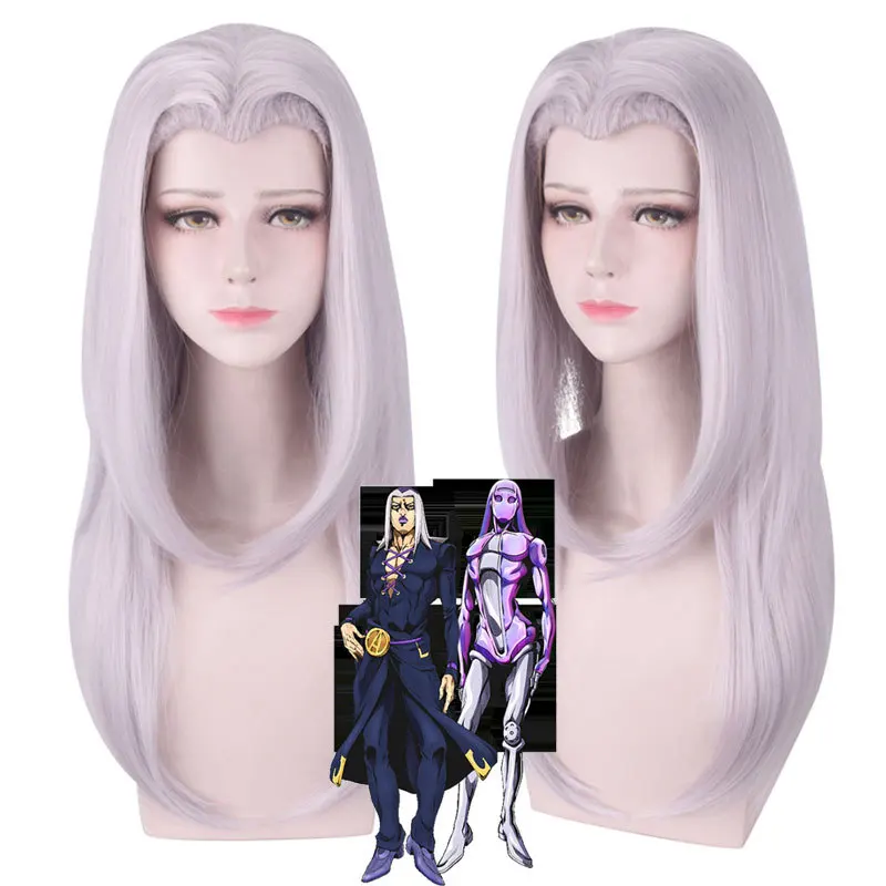 JoJo's Bizarre Adventure Leone Abbacchio парик для косплея 60 см длинные прямые термостойкие синтетические волосы фиолетовые и серые смешанные
JoJo's Bizarre Adventure Leone Abbacchio парик для косплея 60 см длинные прямые термостойкие синтетические волосы фиолетовые и серые смешанные