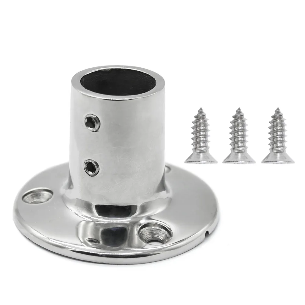 Iztoss 90 Degree Boat Deck Handrail Rail Fitting Round Base with 3 pcs Screws 316 Stainless Steel for 7/8 inch Tube
Iztoss 90 Degree Boat Deck Handrail Rail Fitting Round Base with 3 pcs Screws 316 Stainless Steel for 7/8 inch Tube