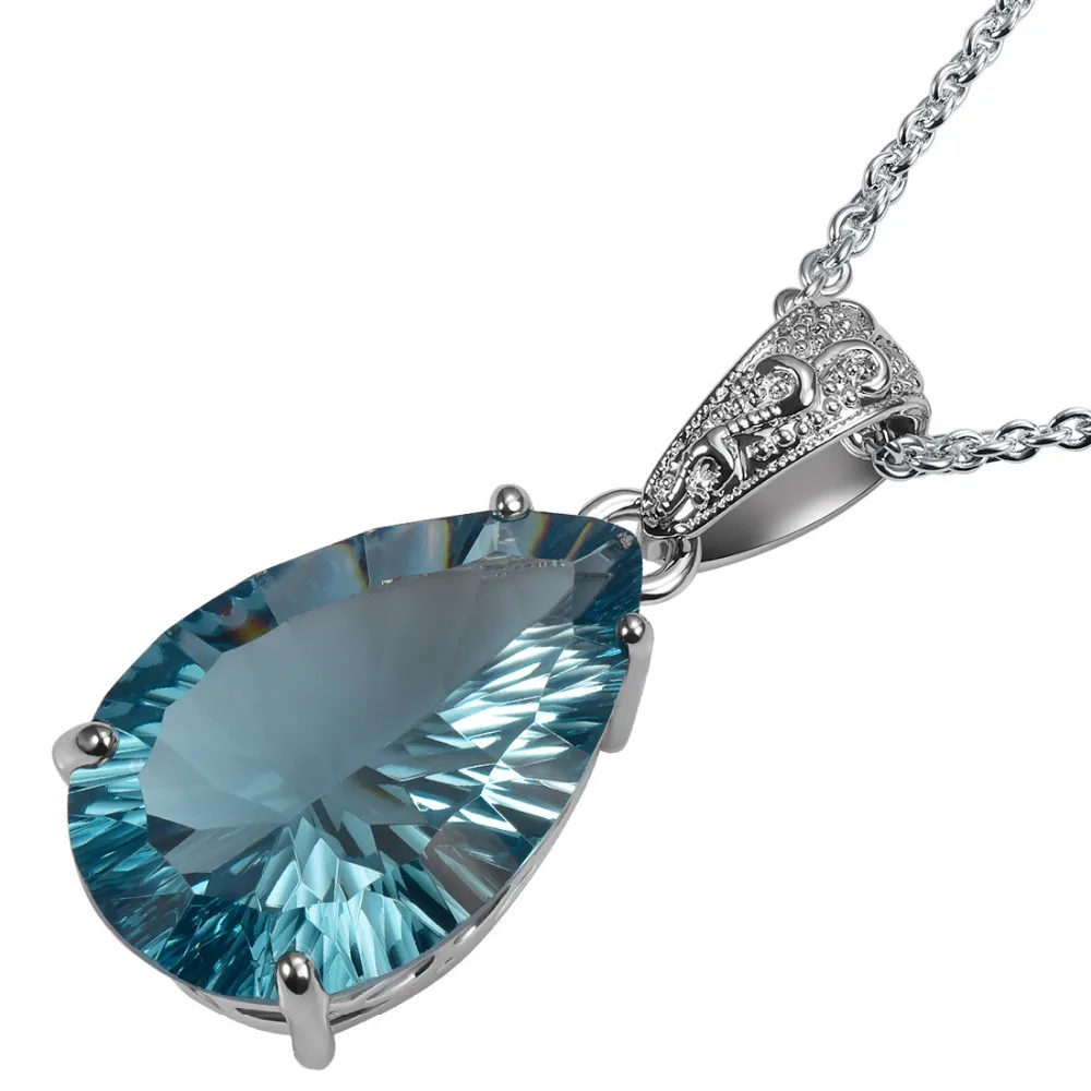 Created Cut Simulated Aquamarine 925 Sterling Silver Fashion Jewelry Pendant TE788
Created Cut Simulated Aquamarine 925 Sterling Silver Fashion Jewelry Pendant TE788